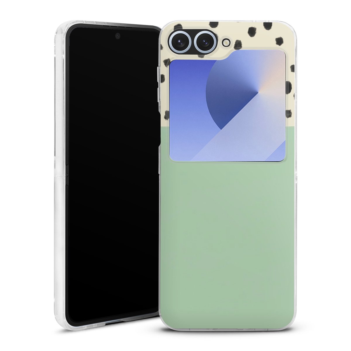 Galaxy Z Flip 6 Handy Hard Case Schutzhülle transparent Smartphone Handy Hülle Polka Dots Boho Abstract Hard Case