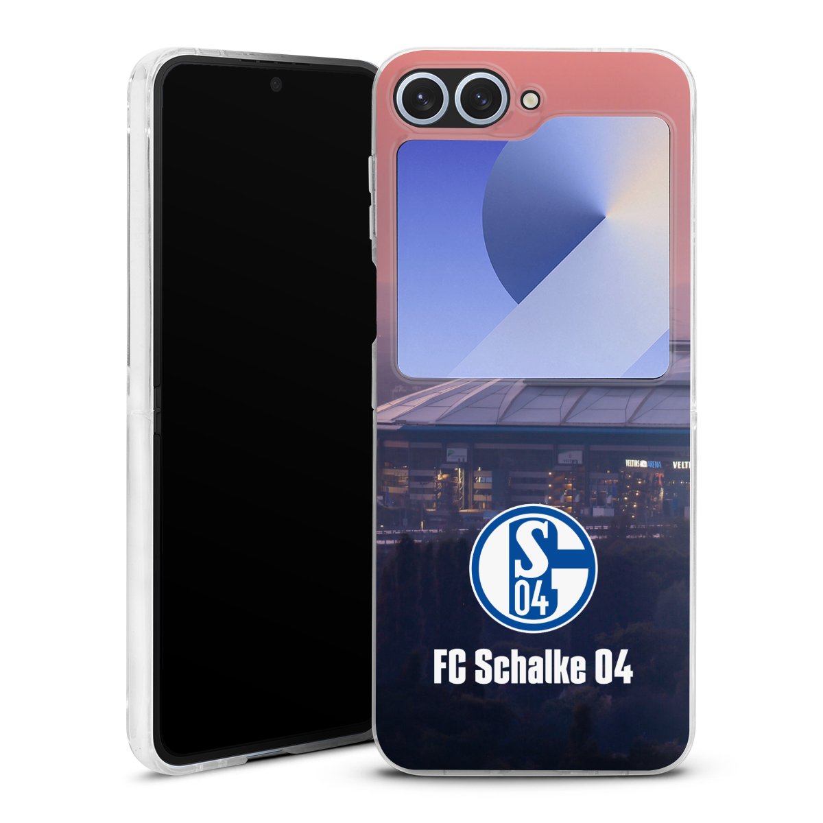 Galaxy Z Flip 6 Handy Hard Case Schutzhülle transparent Smartphone Handy Hülle Fc Schalke 04 Stadium Schalke 04 Hard Case