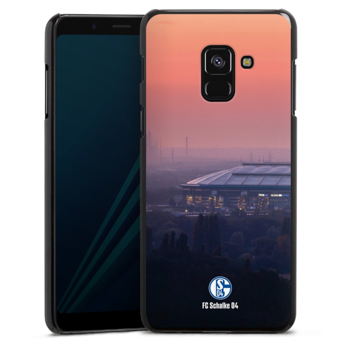 Galaxy A8 (2018) Handy Hard Case Schutzhülle schwarz Smartphone Backcover Stadium Schalke 04 Fc Schalke 04 Hard Case