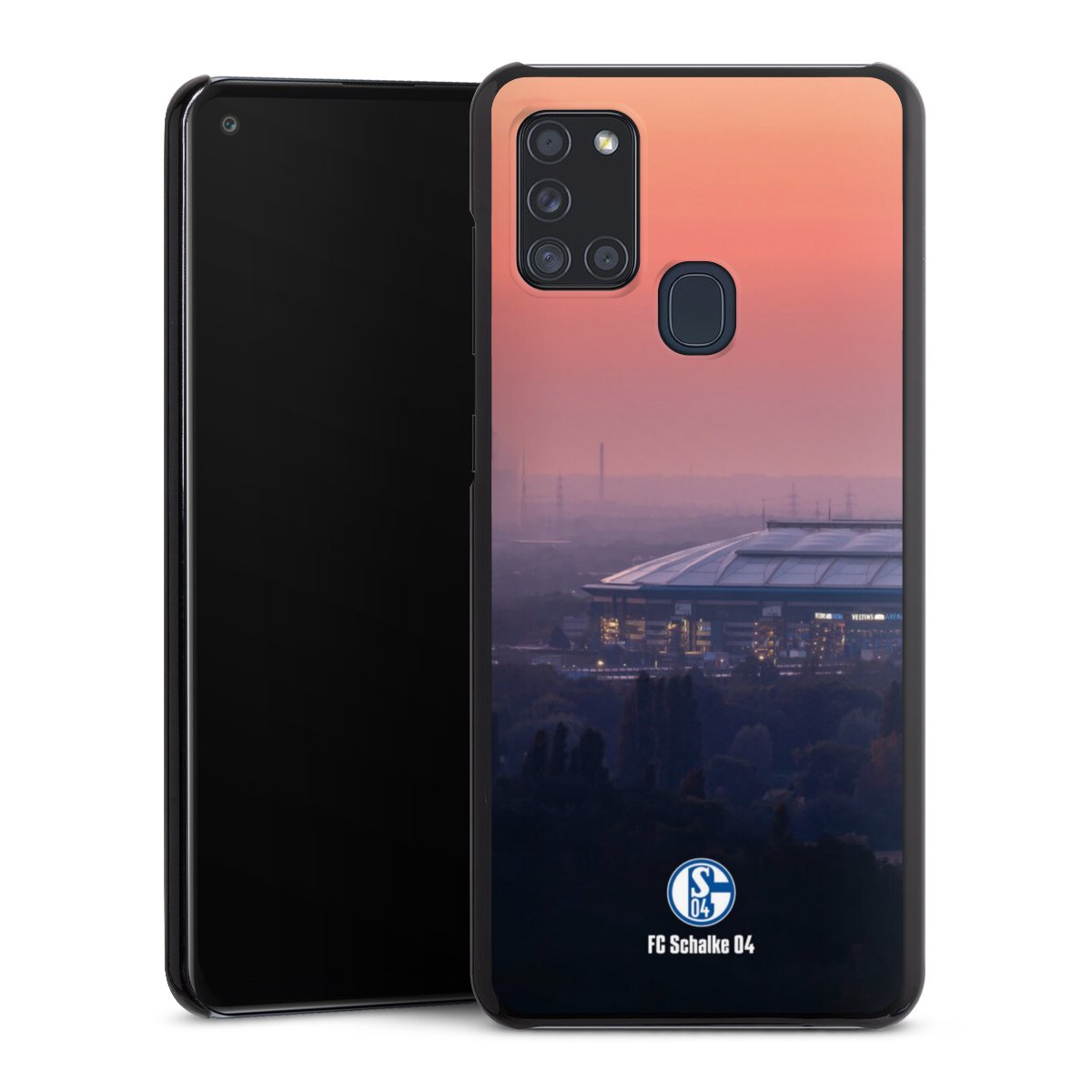 Galaxy A21s Handy Hard Case Schutzhülle schwarz Smartphone Backcover Fc Schalke 04 Stadium Schalke 04 Hard Case