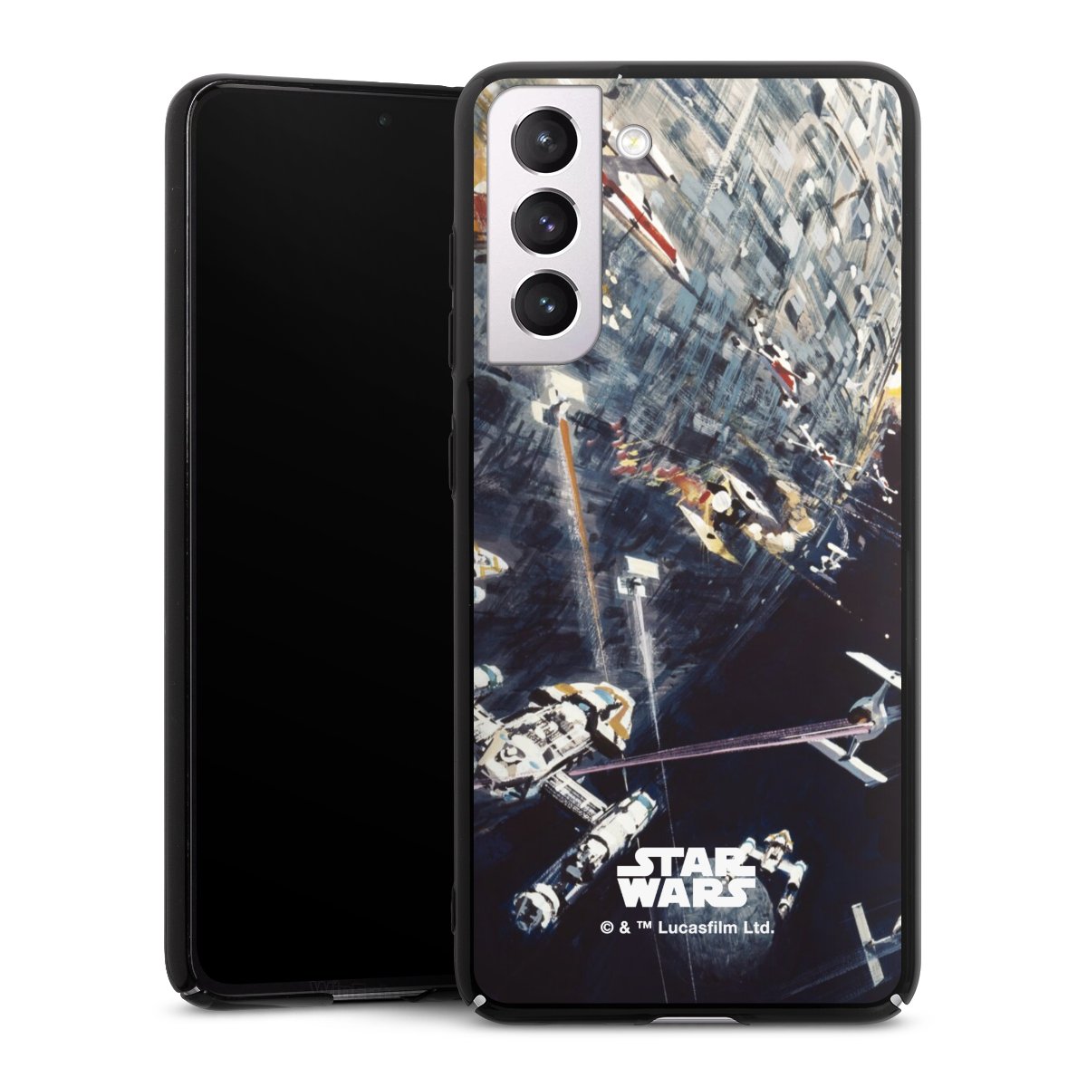Galaxy S21 FE 5G Handy Hard Case Schutzhülle schwarz Smartphone Backcover Movie Star Wars Death Star Hard Case