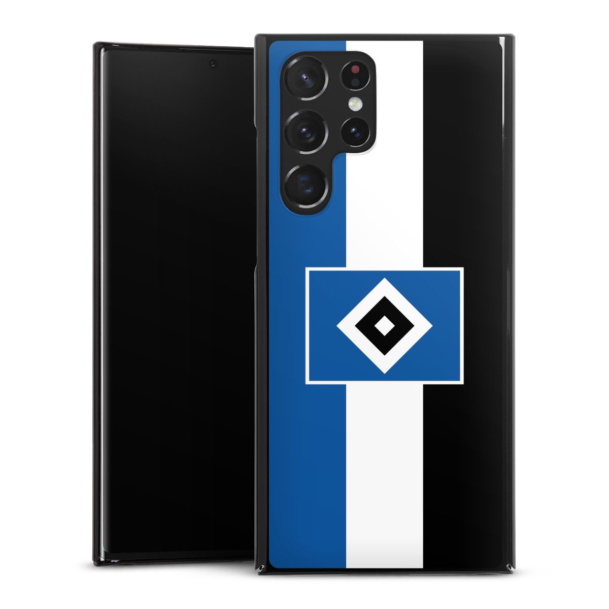 Galaxy S22 Ultra Handy Hard Case Schutzhülle schwarz Smartphone Backcover Hamburger Sv Hsv Stripes Hard Case