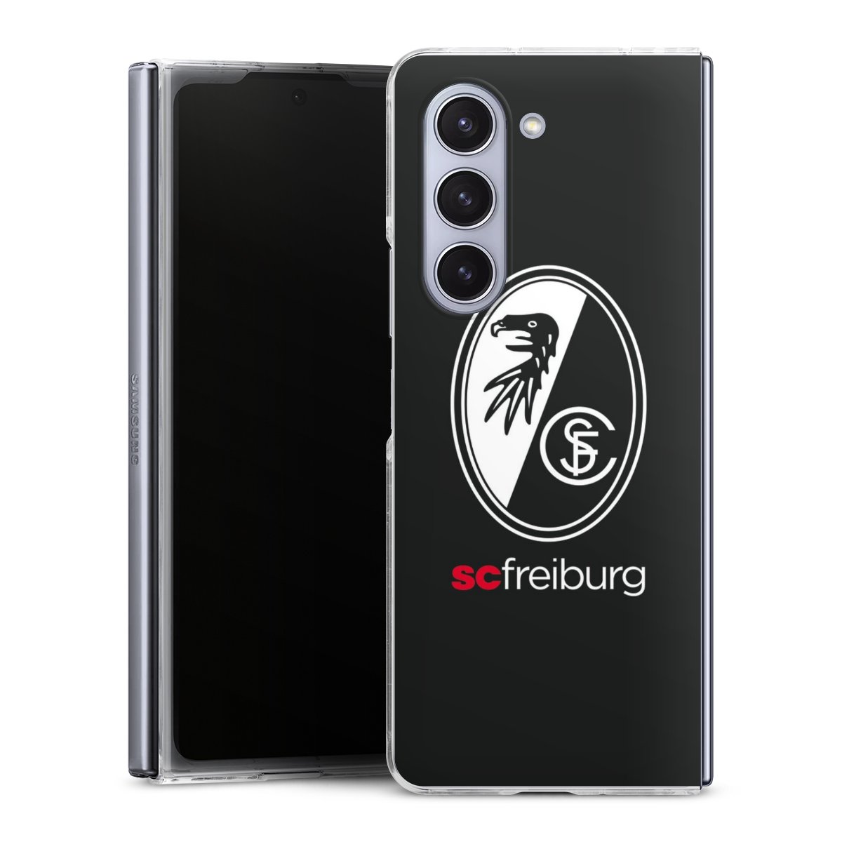 Galaxy Z Fold 5 Handy Hard Case Schutzhülle transparent Smartphone Handy Hülle Sc Freiburg Coat Of Arms Official Licensed Product Hard Case
