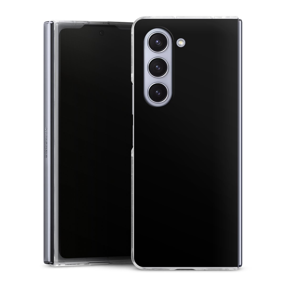 Galaxy Z Fold 5 Handy Hard Case Schutzhülle transparent Smartphone Handy Hülle Colour Unicoloured Black Hard Case