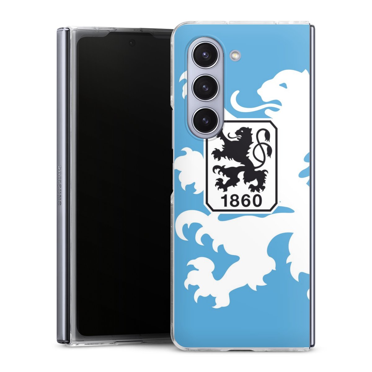 Galaxy Z Fold 5 Handy Hard Case Schutzhülle transparent Smartphone Handy Hülle Tsv 1860 München Coat Of Arms Official Licensed Product Hard Case