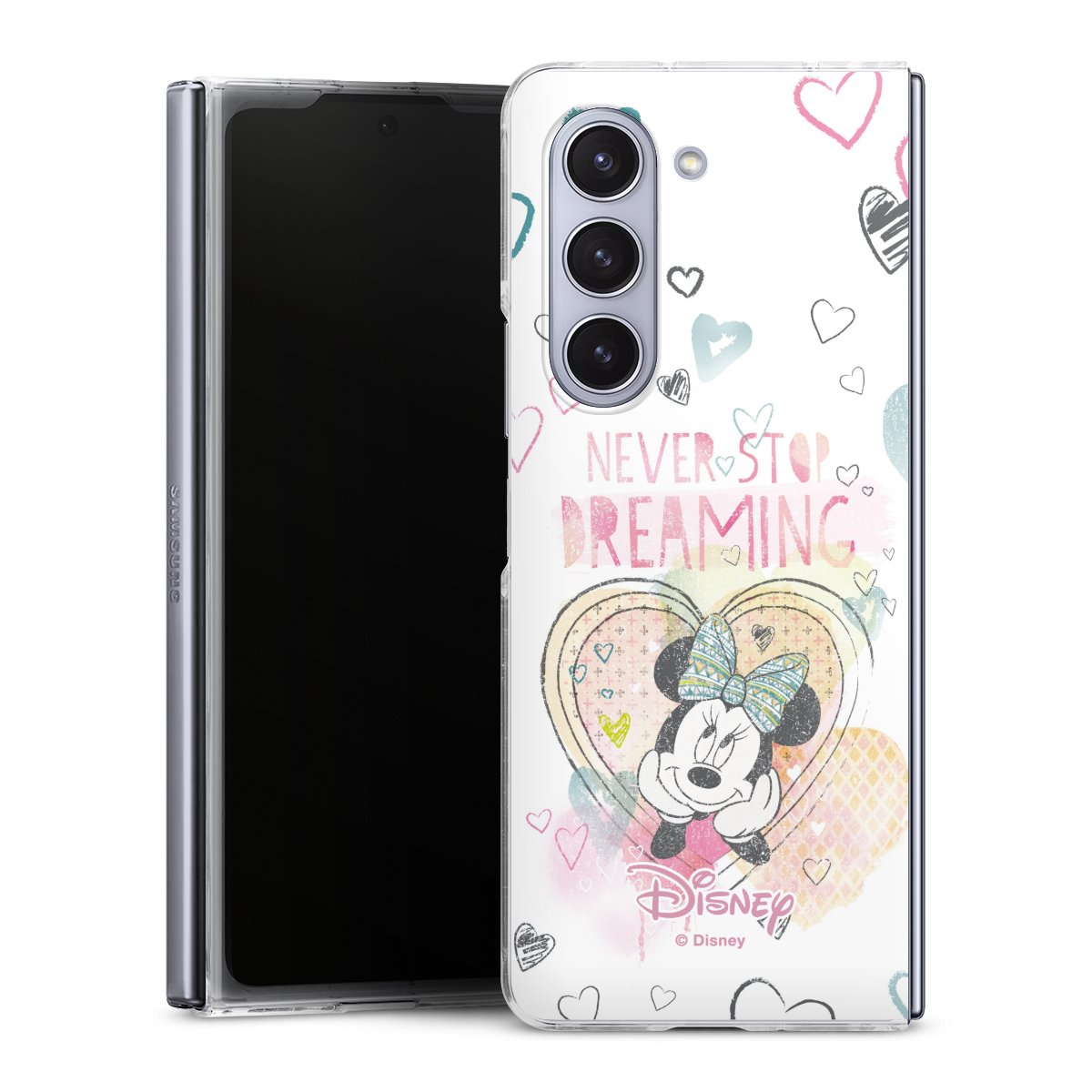 Galaxy Z Fold 5 Handy Hard Case Schutzhülle transparent Smartphone Handy Hülle Disney Official Licensed Product Minnie Mouse Hard Case