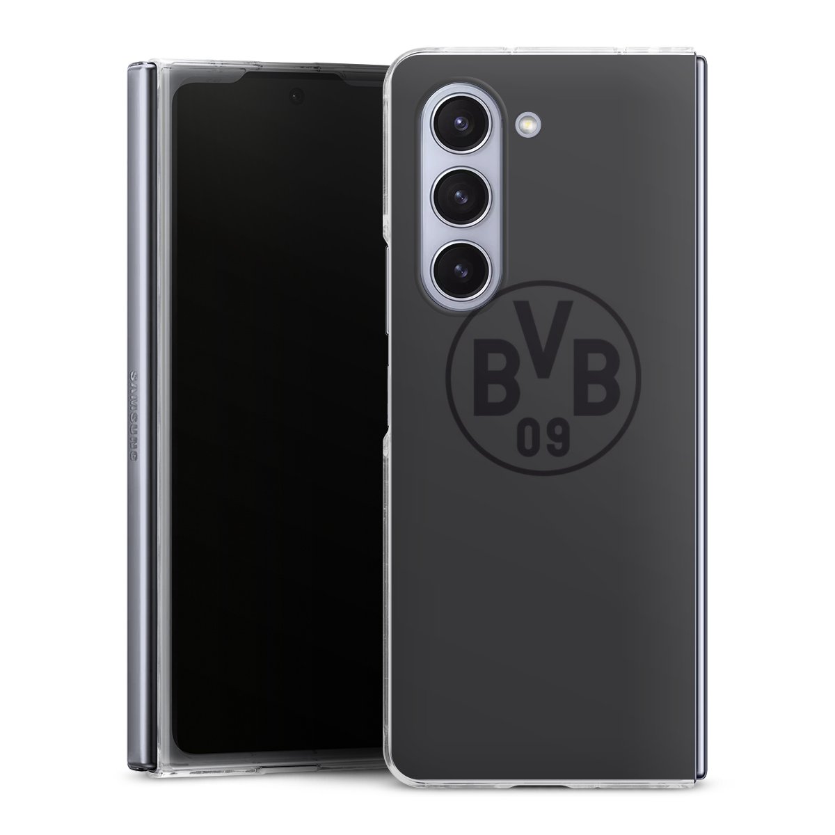 Galaxy Z Fold 5 Handy Hard Case Schutzhülle transparent Smartphone Handy Hülle Logo Bvb Borussia Dortmund Hard Case