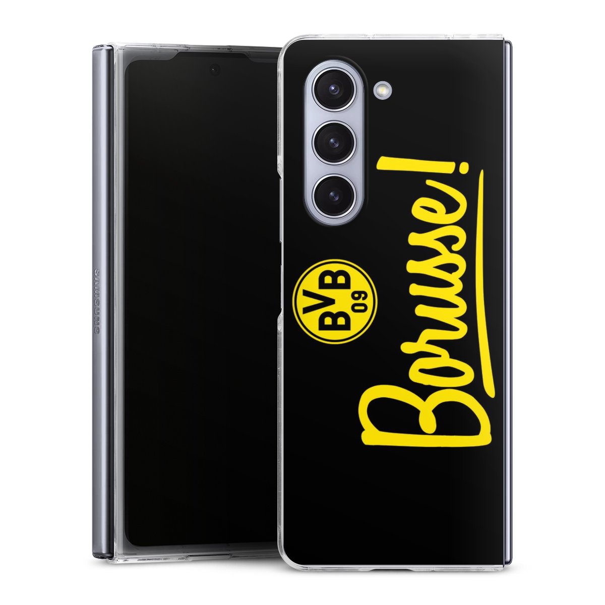 Galaxy Z Fold 5 Handy Hard Case Schutzhülle transparent Smartphone Handy Hülle Borussia Dortmund Borusse Bvb Hard Case