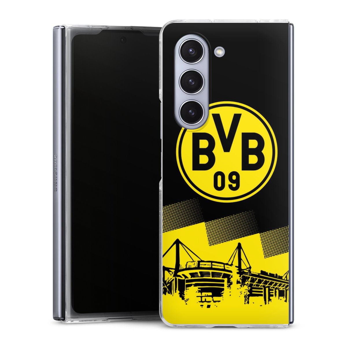 Galaxy Z Fold 5 Handy Hard Case Schutzhülle transparent Smartphone Handy Hülle Bvb Stadium Borussia Dortmund Hard Case
