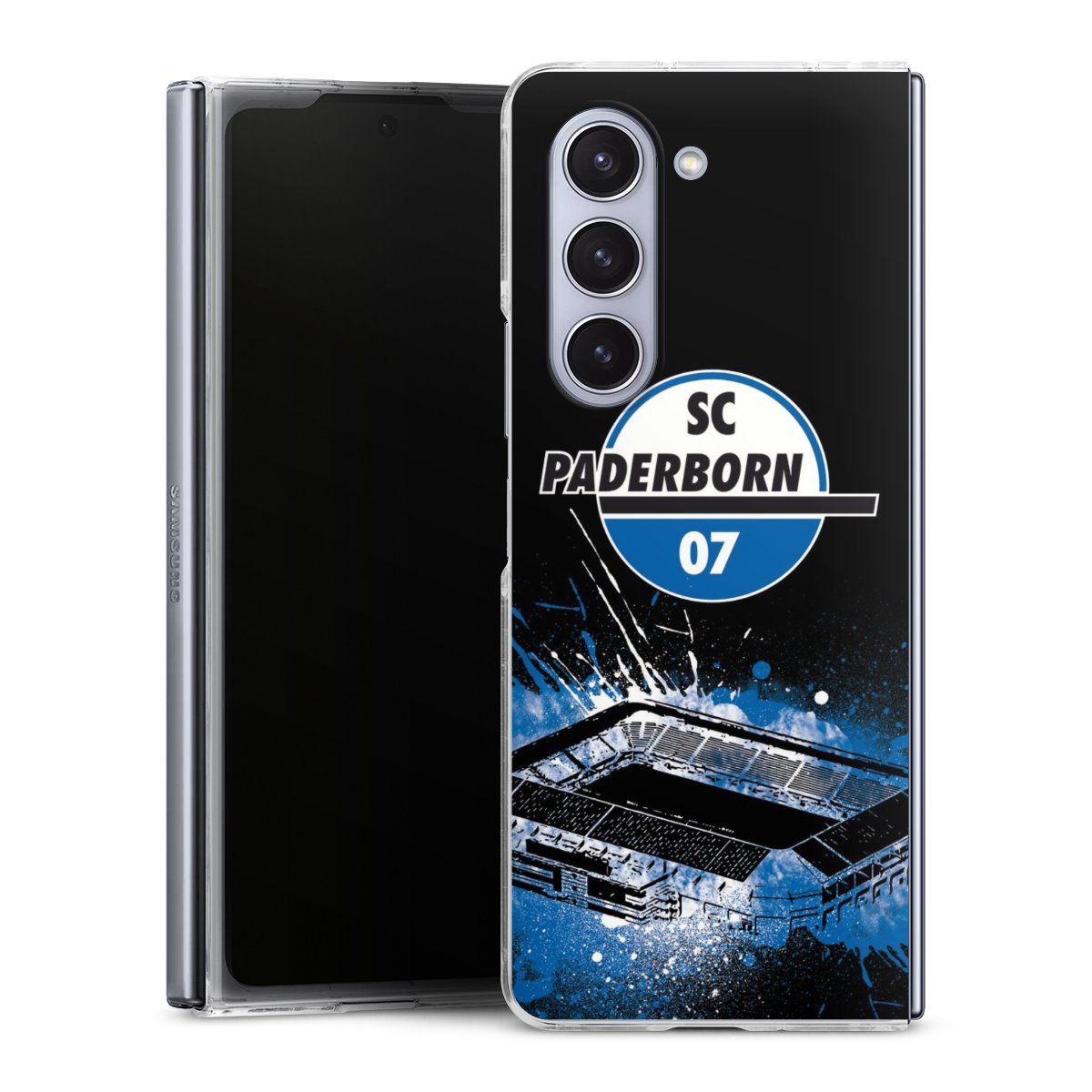 Galaxy Z Fold 5 Handy Hard Case Schutzhülle transparent Smartphone Handy Hülle Official Licensed Product Sc Paderborn 07 Stadium Hard Case