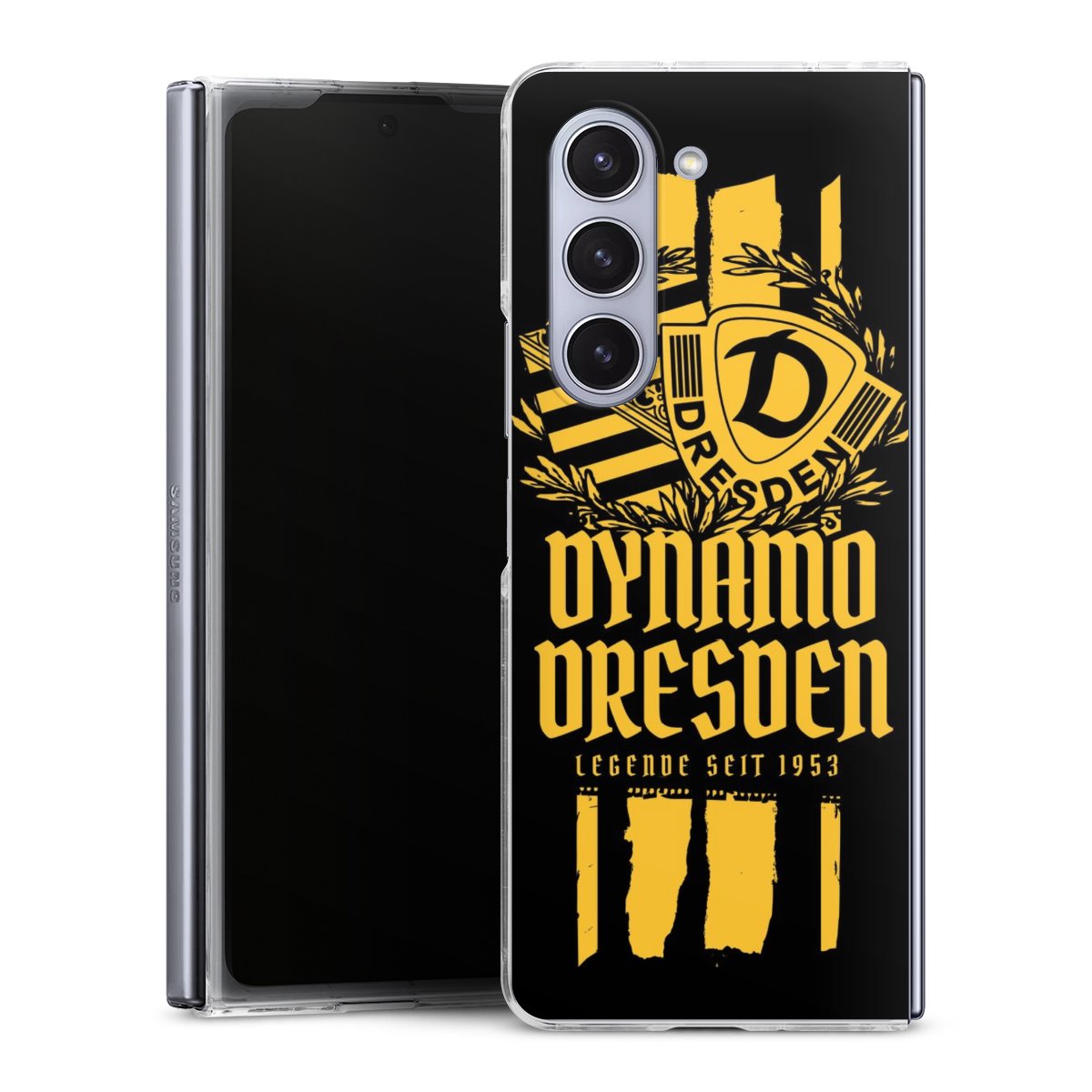 Galaxy Z Fold 5 Handy Hard Case Schutzhülle transparent Smartphone Handy Hülle Sgd Statement Sg Dynamo Dresden Hard Case