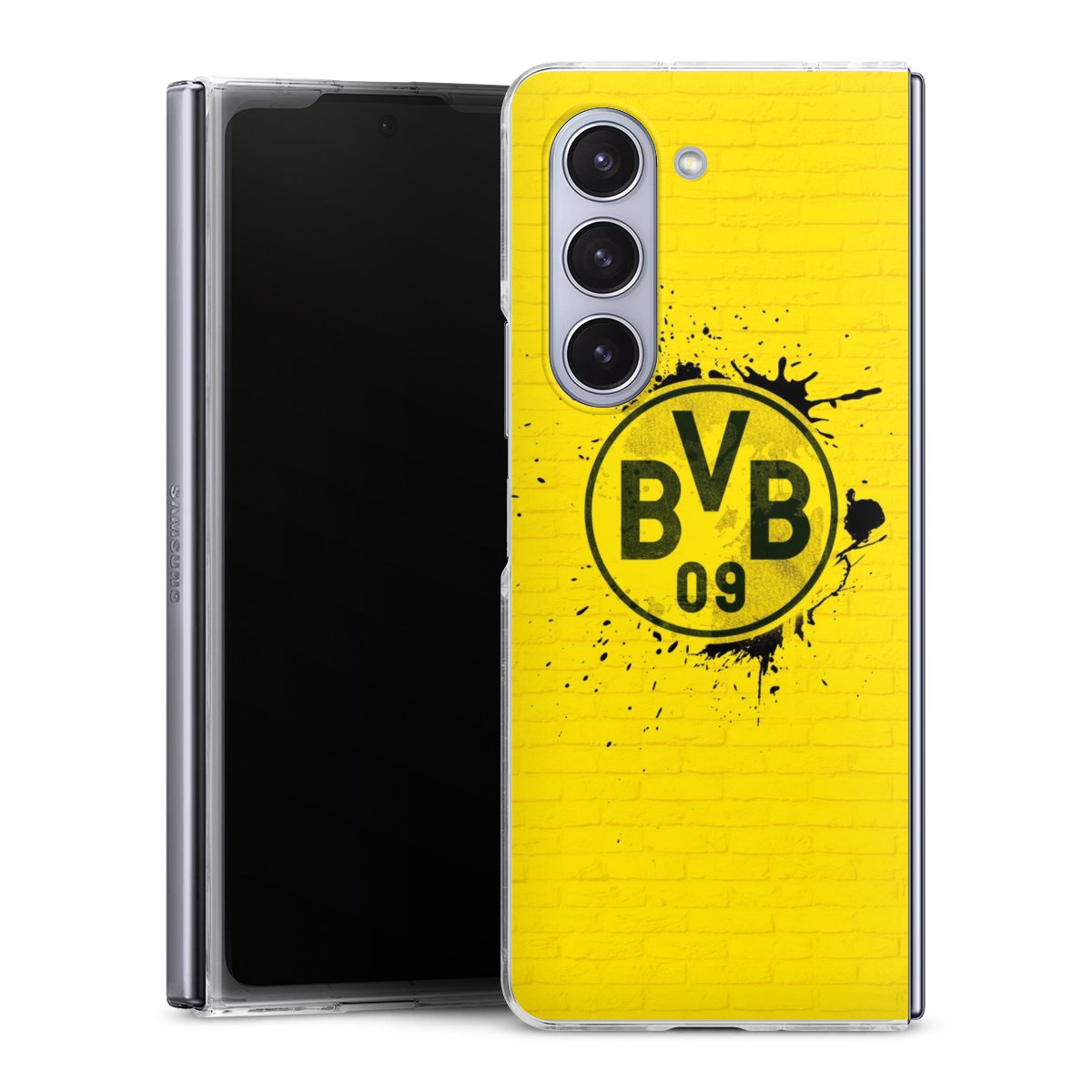 Galaxy Z Fold 5 Handy Hard Case Schutzhülle transparent Smartphone Handy Hülle Bvb Borussia Dortmund Official Licensed Product Hard Case