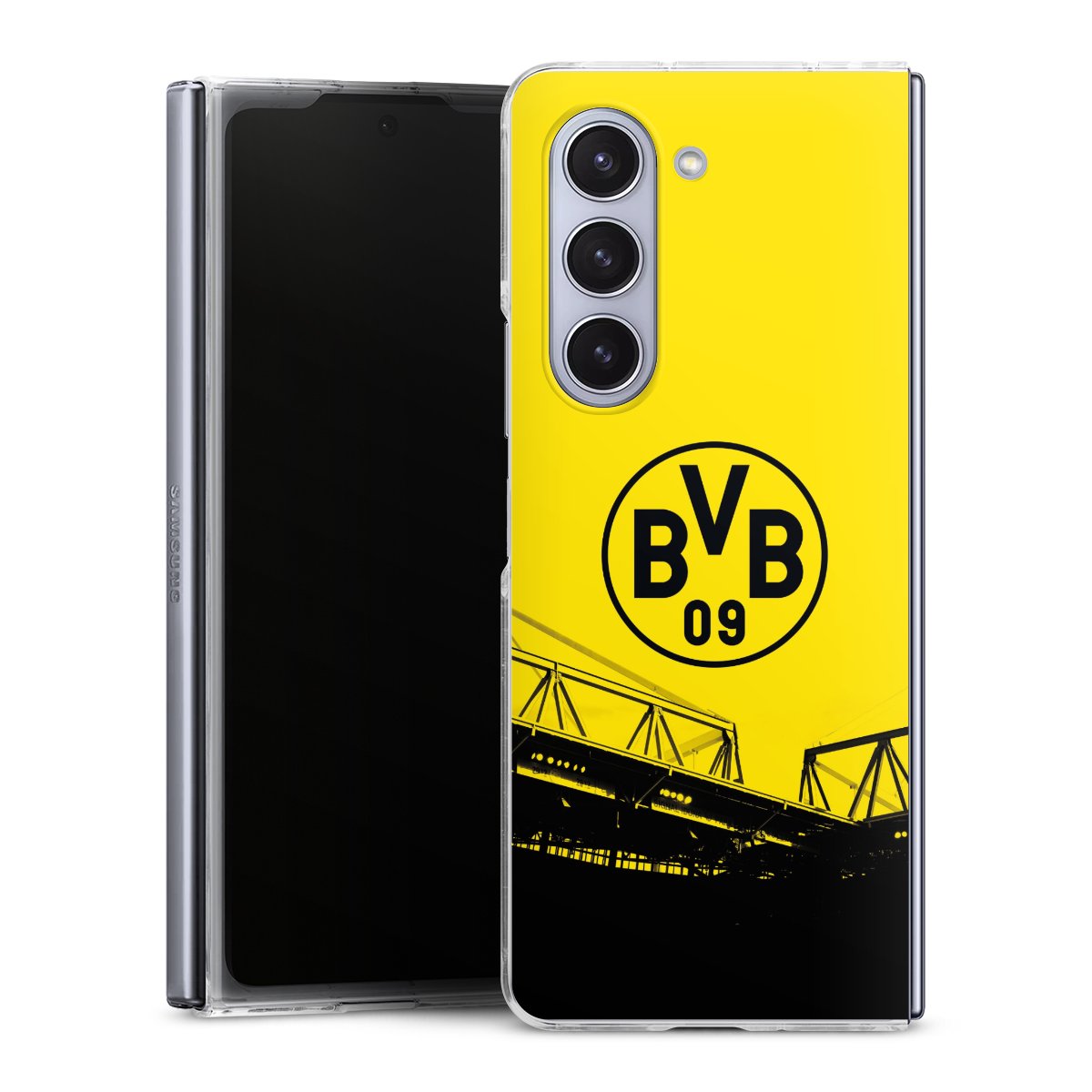 Galaxy Z Fold 5 Handy Hard Case Schutzhülle transparent Smartphone Handy Hülle Bvb Merchandise Borussia Dortmund Hard Case