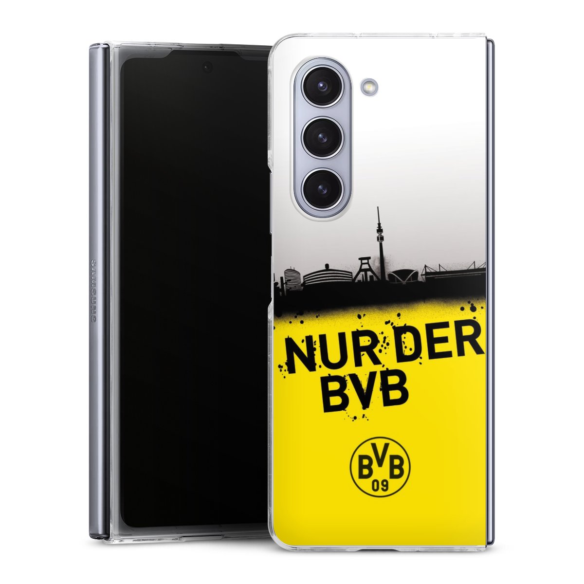 Galaxy Z Fold 5 Handy Hard Case Schutzhülle transparent Smartphone Handy Hülle Statement Bvb Borussia Dortmund Hard Case