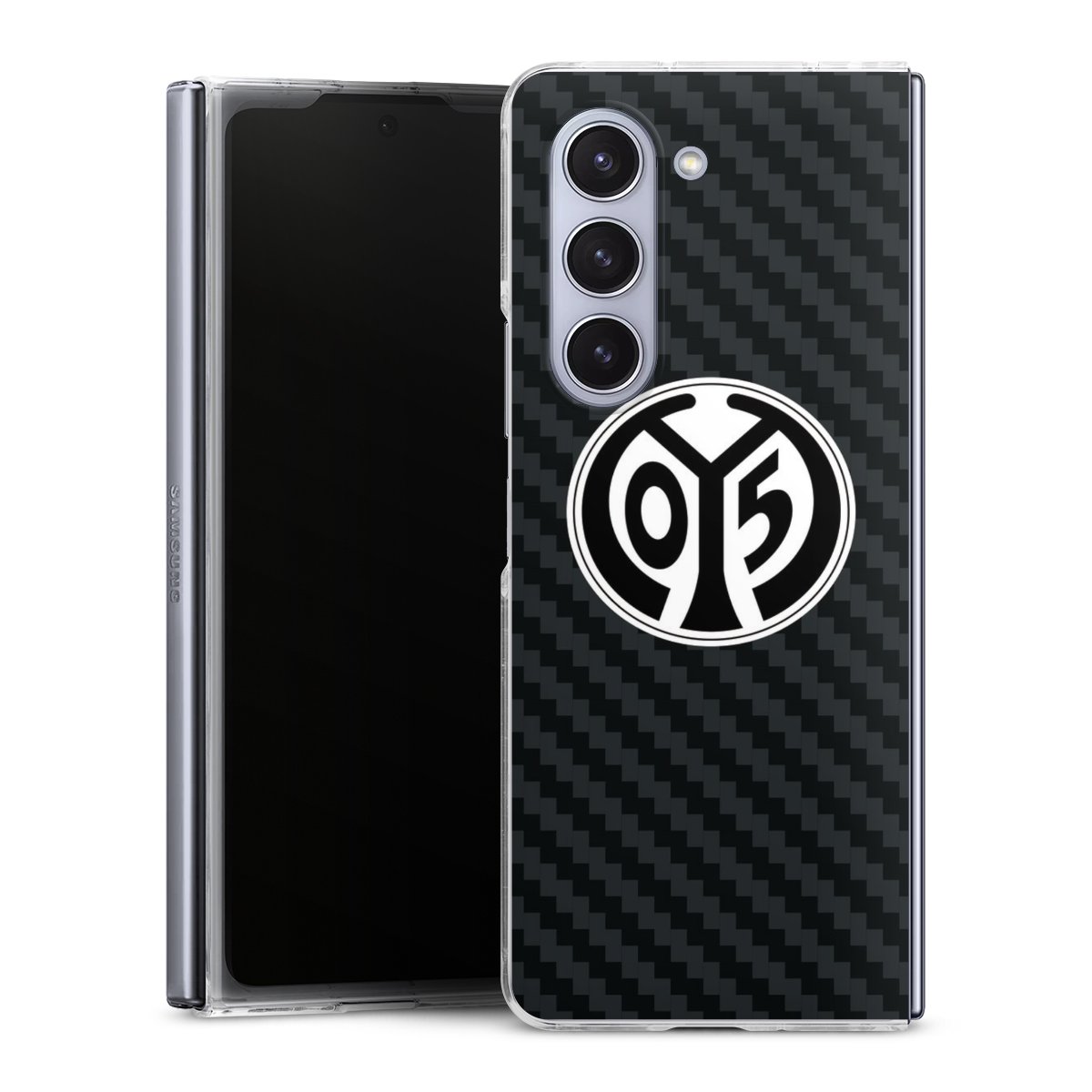 Galaxy Z Fold 5 Handy Hard Case Schutzhülle transparent Smartphone Handy Hülle Carbon 1. Fsv Mainz 05 E.V. Logo Hard Case