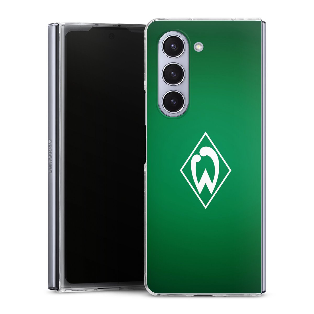 Galaxy Z Fold 5 Handy Hard Case Schutzhülle transparent Smartphone Handy Hülle Merchandise Sv Werder Bremen Logo Hard Case