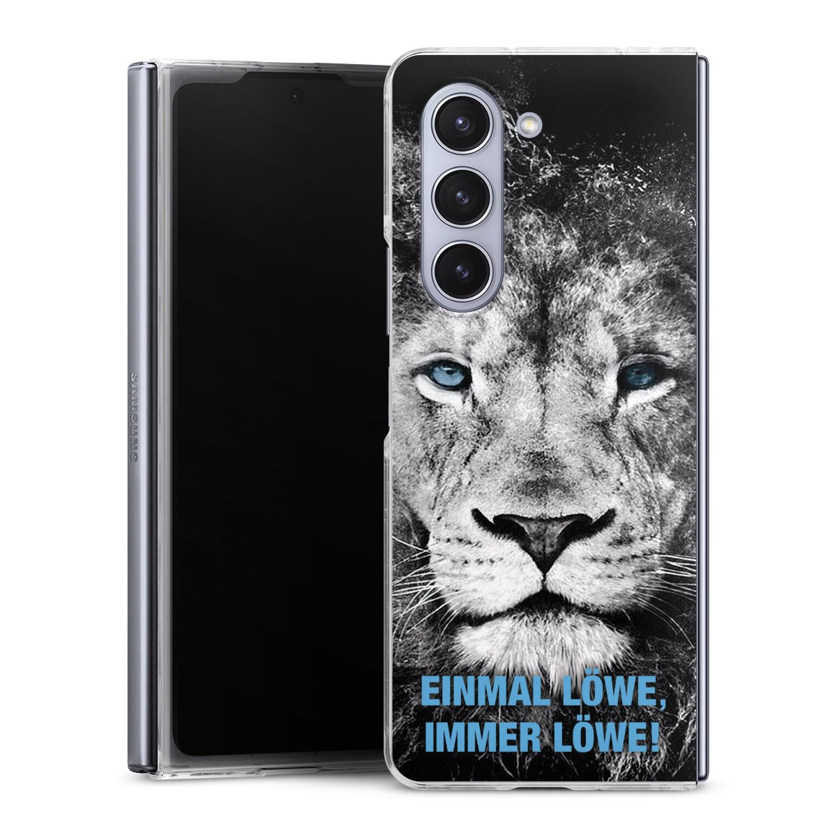 Galaxy Z Fold 5 Handy Hard Case Schutzhülle transparent Smartphone Handy Hülle Tsv 1860 München Official Licensed Product Lion Hard Case