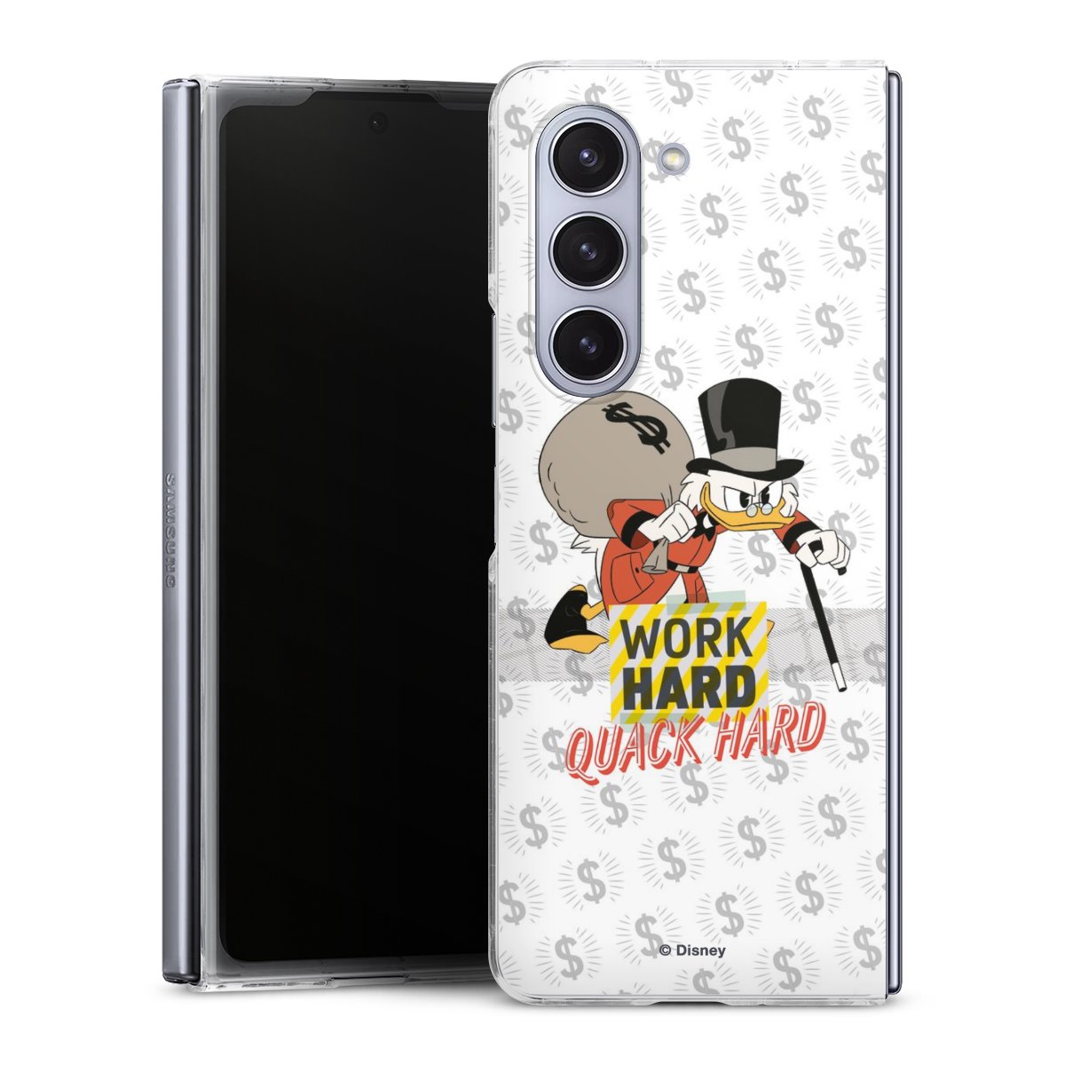 Galaxy Z Fold 5 Handy Hard Case Schutzhülle transparent Smartphone Handy Hülle Official Licensed Product Dagobert Duck Duck Tales Hard Case