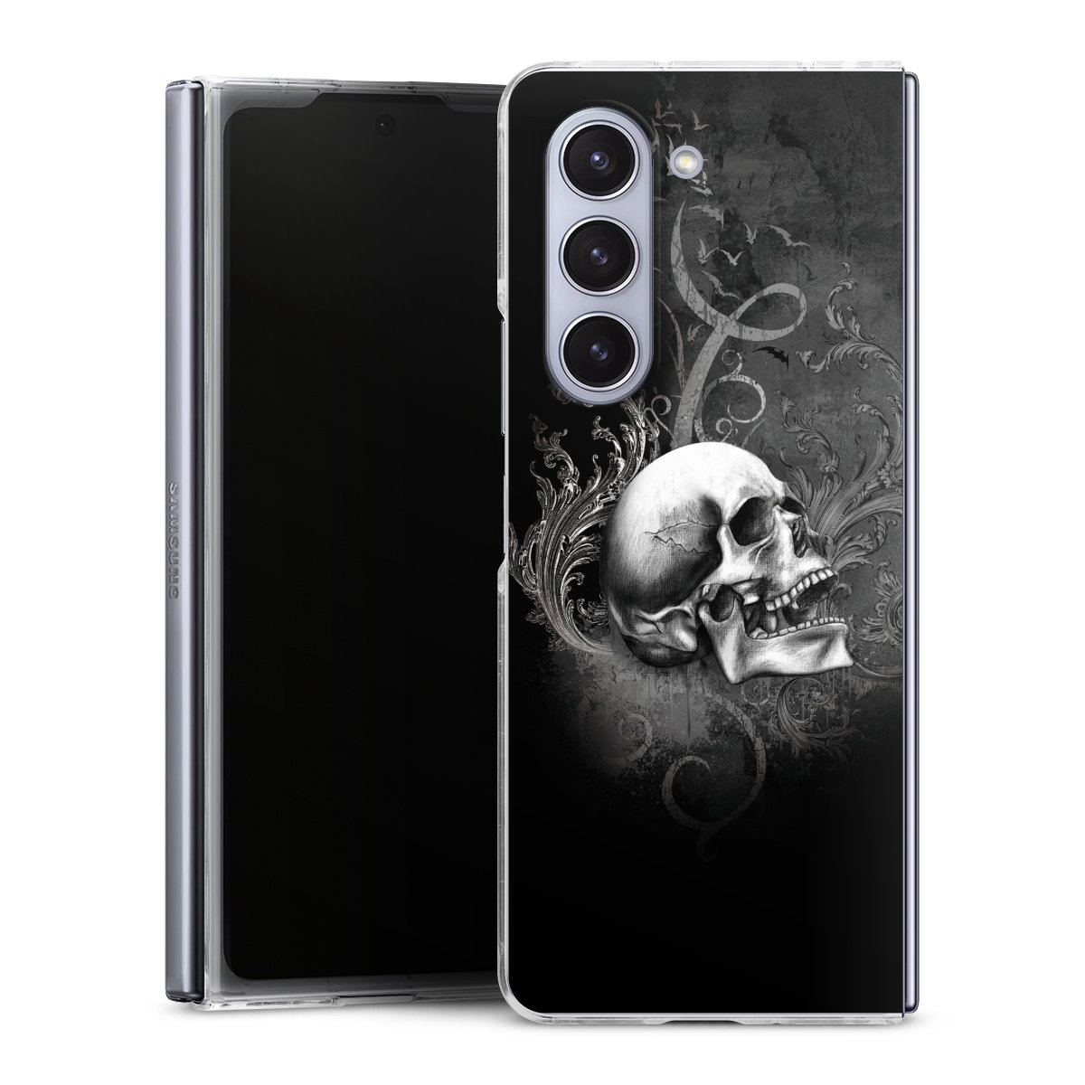 Galaxy Z Fold 5 Handy Hard Case Schutzhülle transparent Smartphone Handy Hülle Skull Gothic Skulls Hard Case