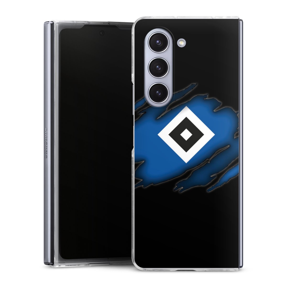 Galaxy Z Fold 5 Handy Hard Case Schutzhülle transparent Smartphone Handy Hülle Official Licensed Product Hsv Hamburger Sv Hard Case