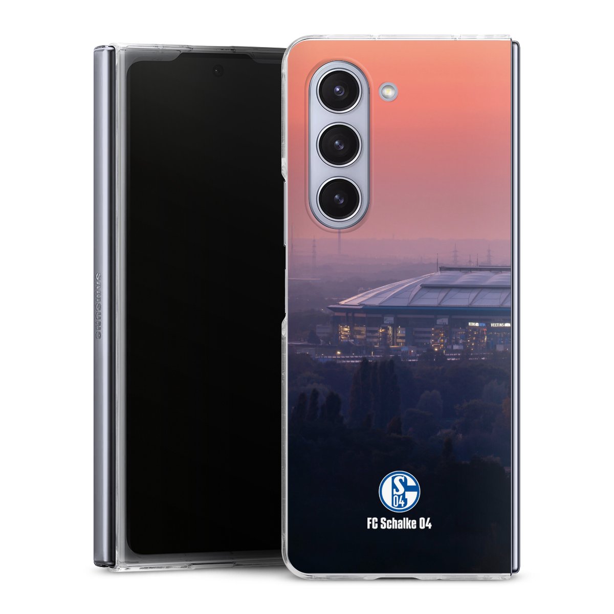 Galaxy Z Fold 5 Handy Hard Case Schutzhülle transparent Smartphone Handy Hülle Fc Schalke 04 Stadium Schalke 04 Hard Case