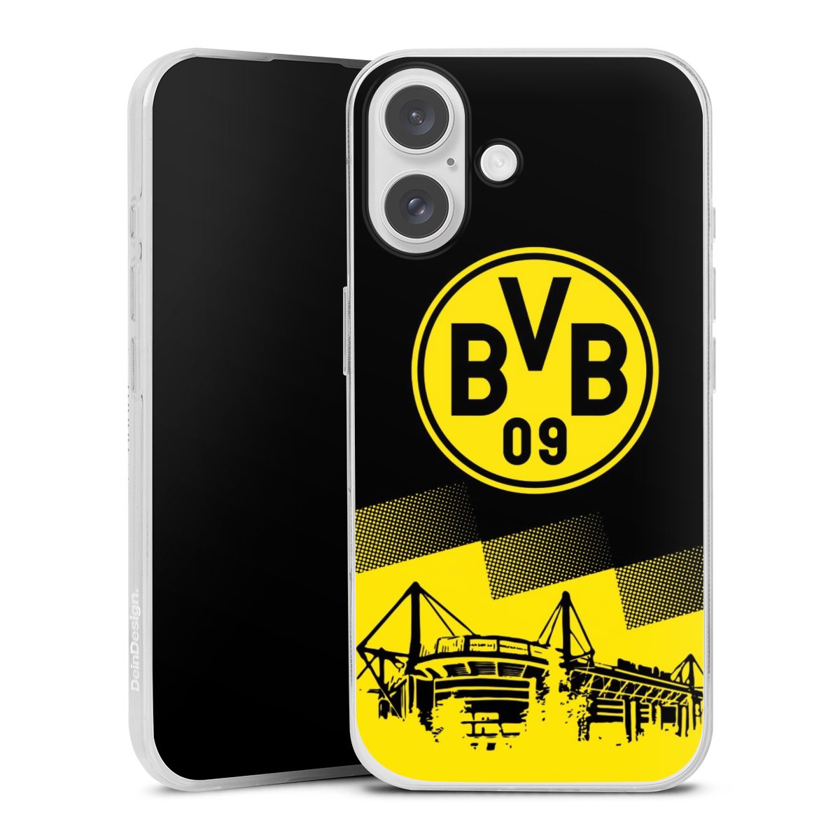 iPhone 16 Handy Slim Case Silikon Handyhülle transparent Hülle extra dünn Stadium Borussia Dortmund Bvb Silikon Slim Case