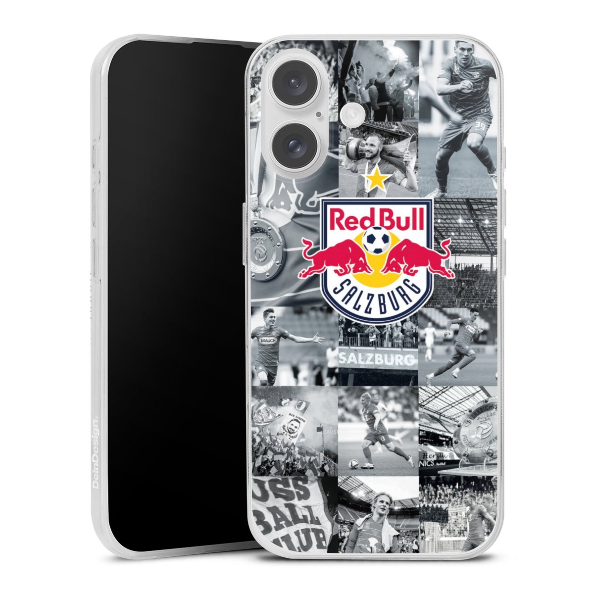 iPhone 16 Handy Slim Case Silikon Handyhülle transparent Hülle extra dünn Salzburg Fc Red Bull Salzburg Red Bull Silikon Slim Case