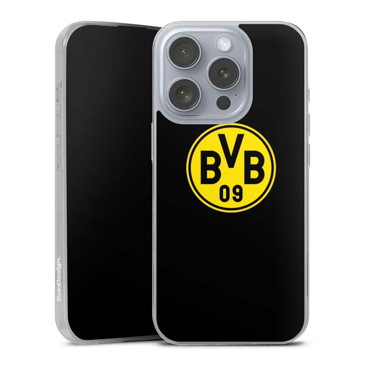 iPhone 16 Pro Handy Slim Case Silikon Handyhülle transparent Hülle extra dünn Bvb Borussia Dortmund Logo Silikon Slim Case