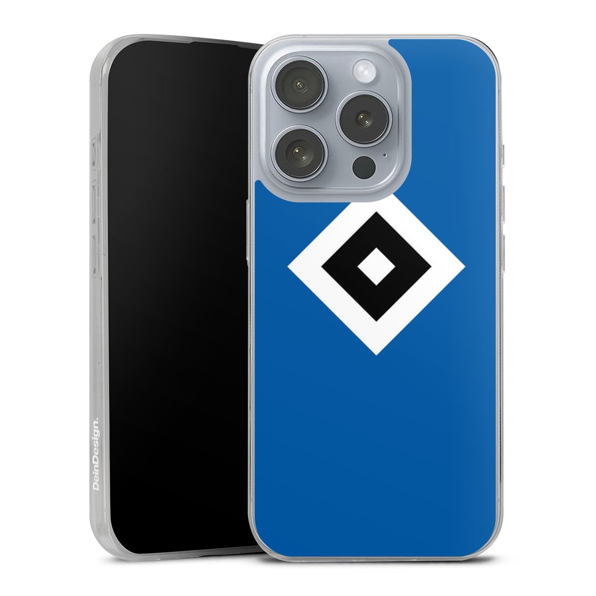 iPhone 16 Pro Handy Slim Case Silikon Handyhülle transparent Hülle extra dünn Hsv Logo Hamburger Sv Silikon Slim Case