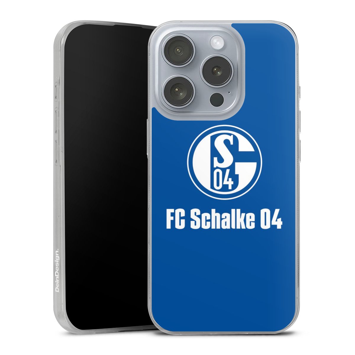 iPhone 16 Pro Handy Slim Case Silikon Handyhülle transparent Hülle extra dünn Logo Official Licensed Product Fc Schalke 04 Silikon Slim Case