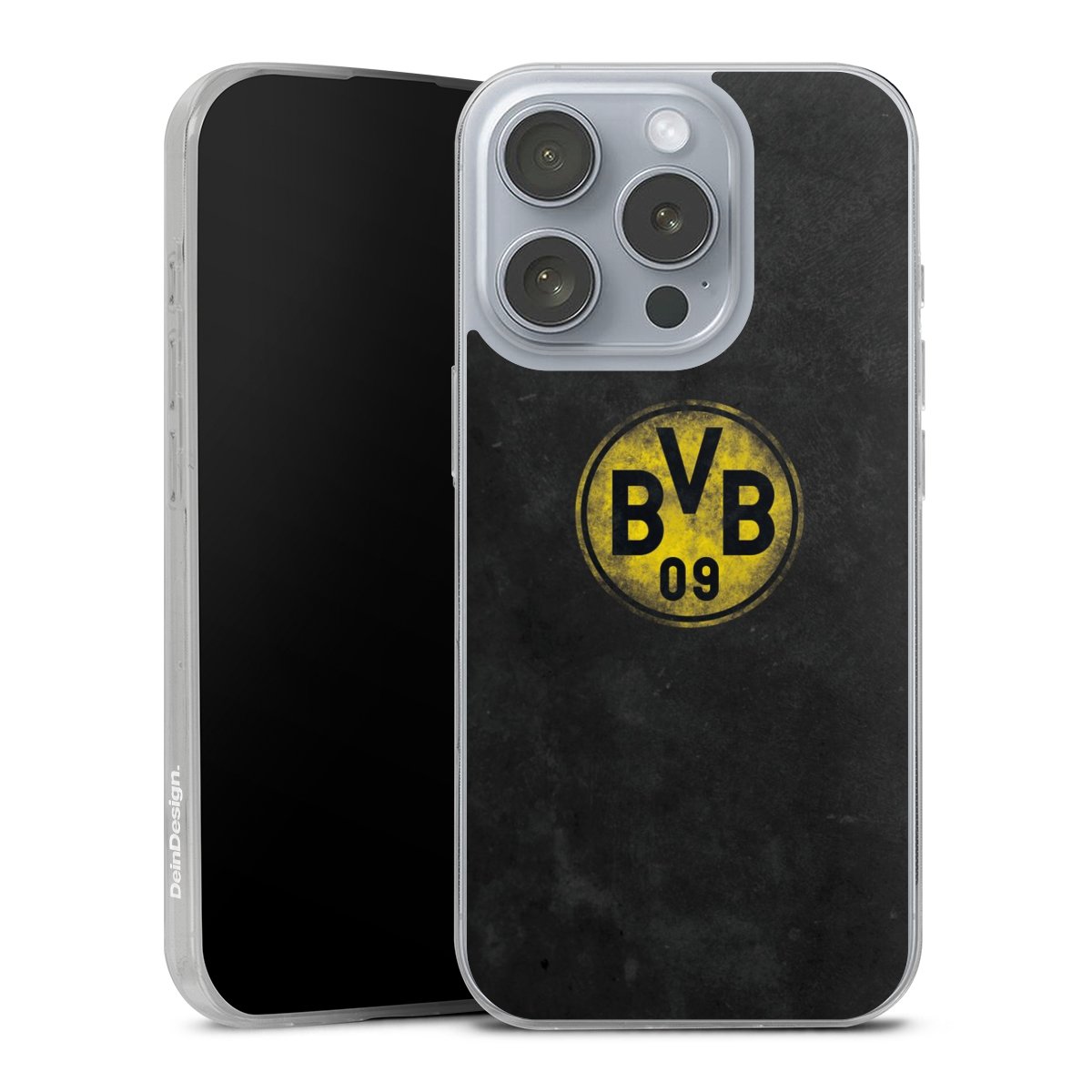 iPhone 16 Pro Handy Slim Case Silikon Handyhülle transparent Hülle extra dünn Borussia Dortmund Bvb Merchandise Silikon Slim Case