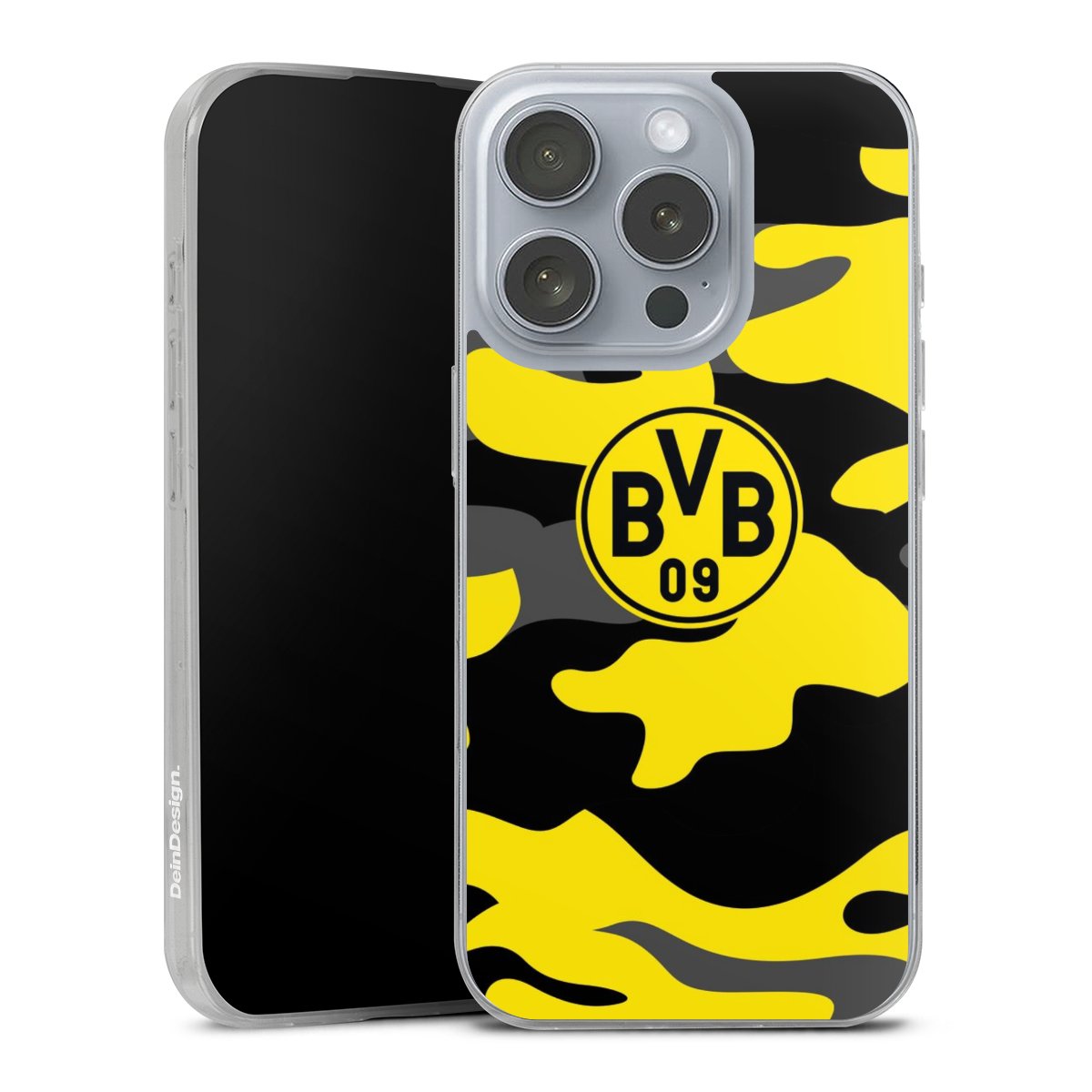 iPhone 16 Pro Handy Slim Case Silikon Handyhülle transparent Hülle extra dünn Merchandise Borussia Dortmund Bvb Silikon Slim Case