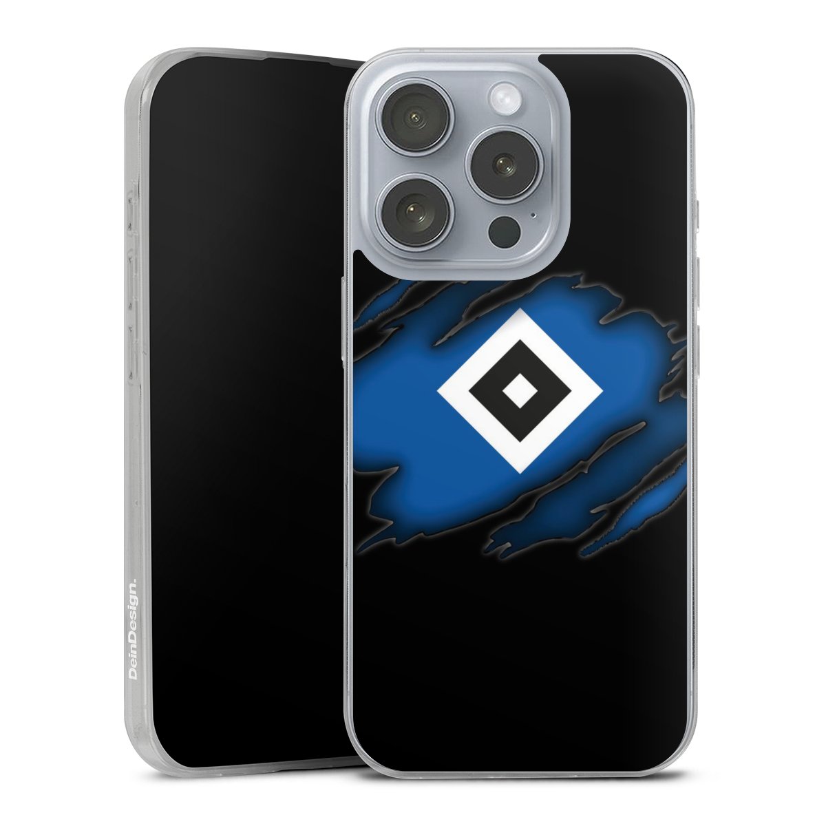 iPhone 16 Pro Handy Slim Case extra dünn Silikon Handyhülle transparent Hülle Official Licensed Product Hsv Hamburger Sv Silikon Slim Case