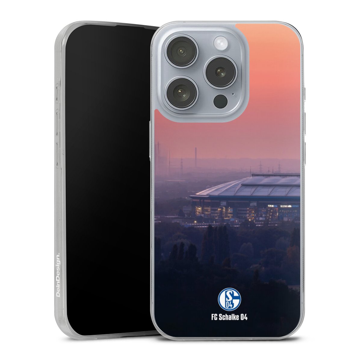 iPhone 16 Pro Handy Slim Case extra dünn Silikon Handyhülle transparent Hülle Fc Schalke 04 Stadium Schalke 04 Silikon Slim Case