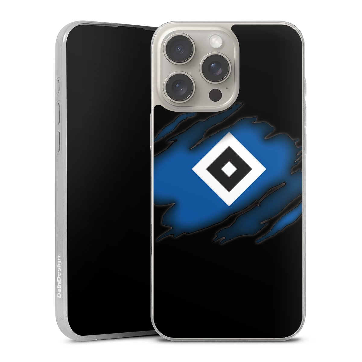 iPhone 16 Pro Max Handy Slim Case extra dünn Silikon Handyhülle transparent Hülle Official Licensed Product Hsv Hamburger Sv Silikon Slim Case