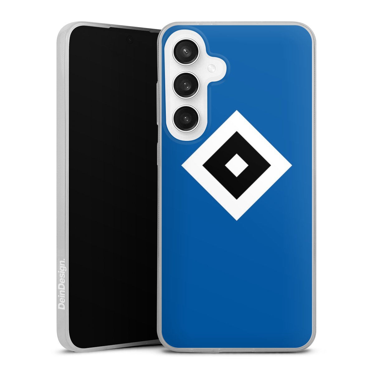 Galaxy S24 FE 5G Handy Slim Case Silikon Handyhülle transparent Hülle extra dünn Hamburger Sv Logo Hsv Silikon Slim Case