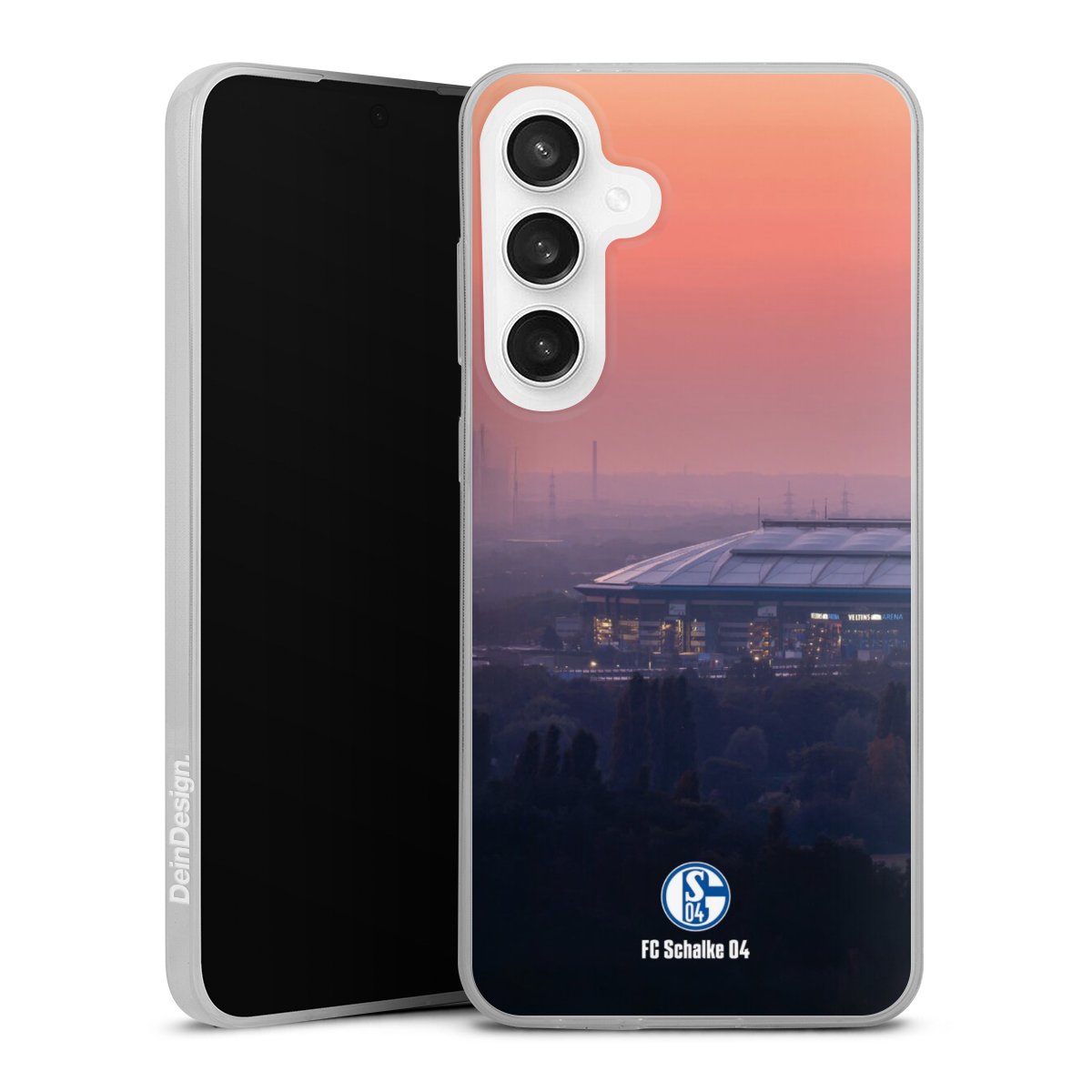 Galaxy S24 FE 5G Handy Slim Case Silikon Handyhülle transparent Hülle extra dünn Stadium Schalke 04 Fc Schalke 04 Silikon Slim Case