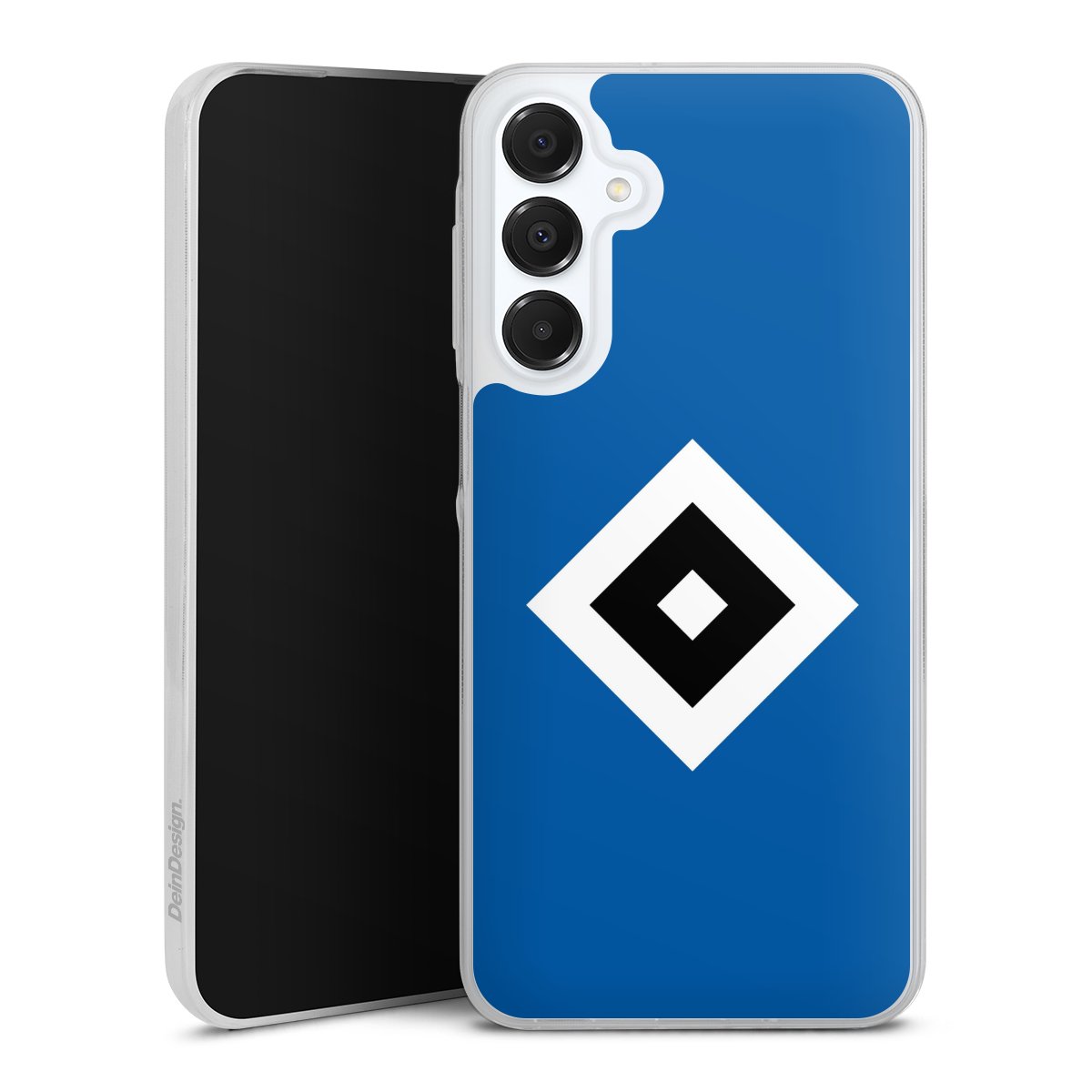Galaxy A16 5G Handy Slim Case Silikon Handyhülle transparent Hülle extra dünn Hamburger Sv Logo Hsv Silikon Slim Case
