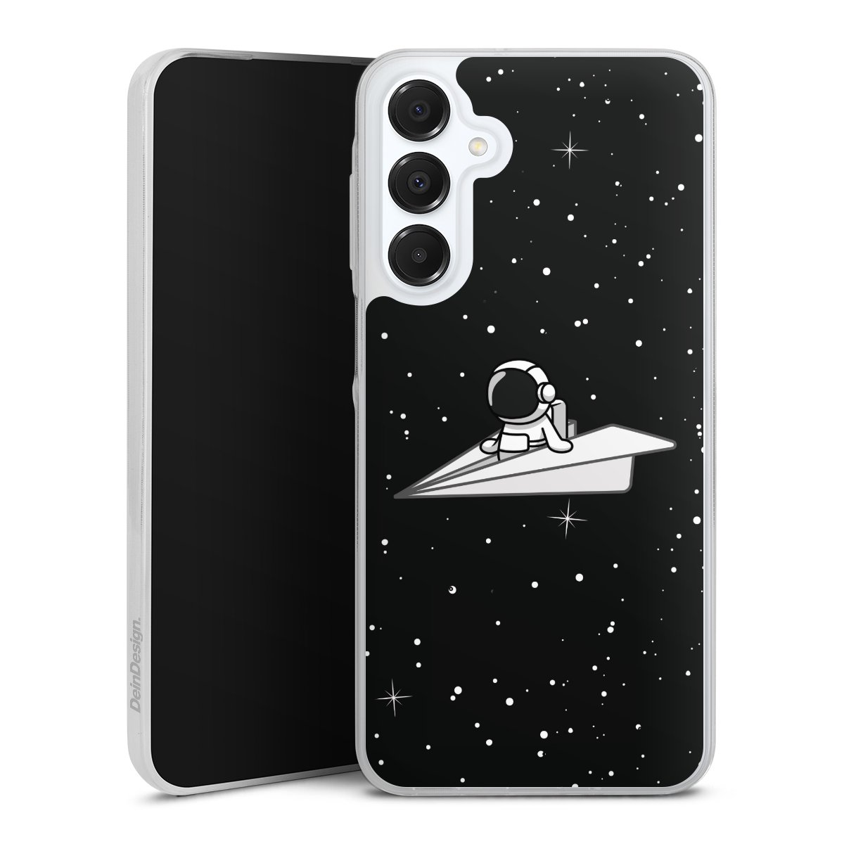 Galaxy A16 5G Handy Slim Case Silikon Handyhülle transparent Hülle extra dünn Astronaut Comic Paper Silikon Slim Case