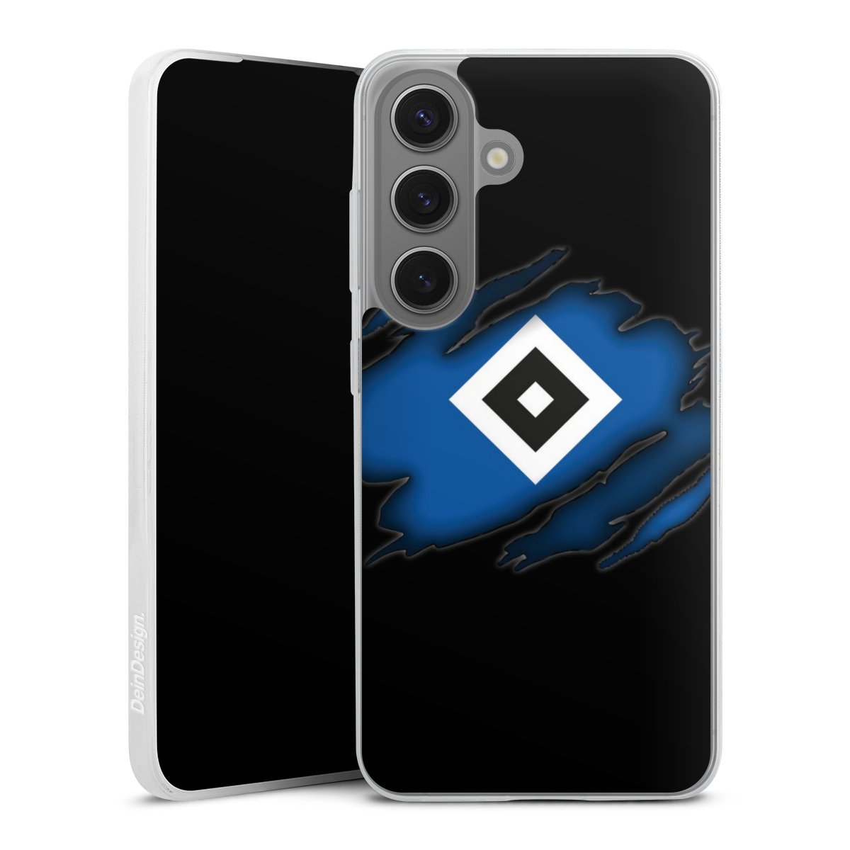 Galaxy S25 Handy Slim Case extra dünn Silikon Handyhülle transparent Hülle Official Licensed Product Hsv Hamburger Sv Silikon Slim Case