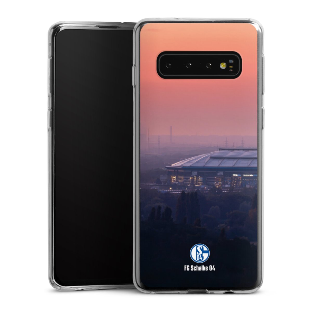 Galaxy S10 Handy Slim Case Silikon Handyhülle transparent Hülle extra dünn Stadium Schalke 04 Fc Schalke 04 Silikon Slim Case