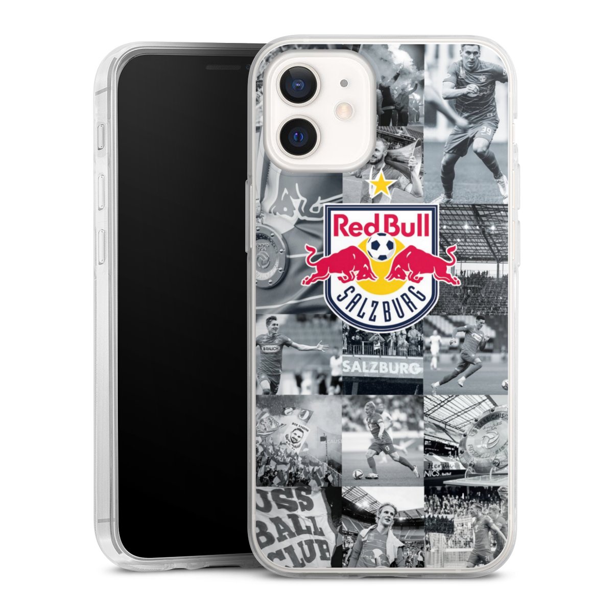 iPhone 12 mini Handy Slim Case Silikon Handyhülle transparent Hülle extra dünn Salzburg Fc Red Bull Salzburg Red Bull Silikon Slim Case