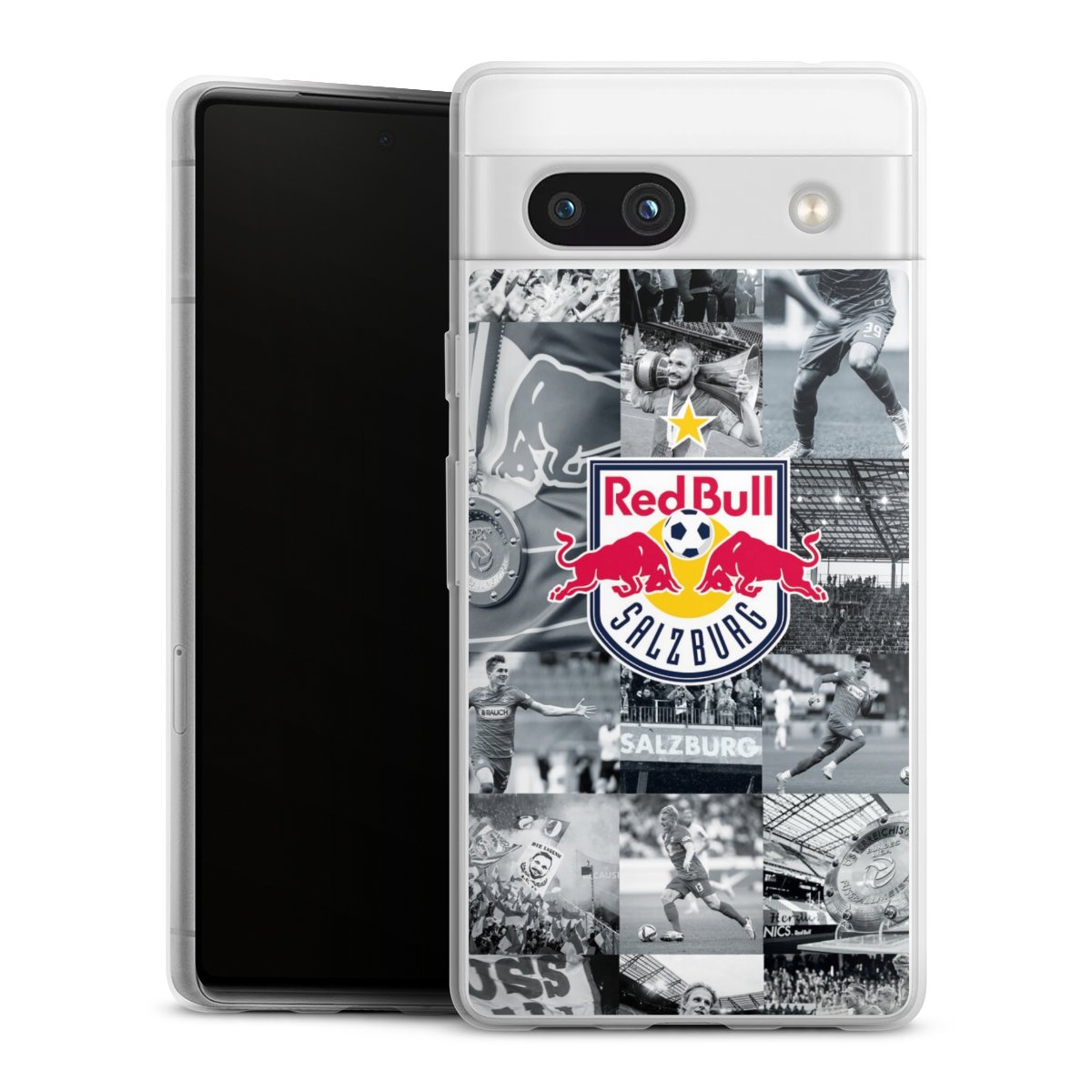 Google Pixel 7a Handy Slim Case Silikon Handyhülle transparent Hülle extra dünn Salzburg Fc Red Bull Salzburg Red Bull Silikon Slim Case