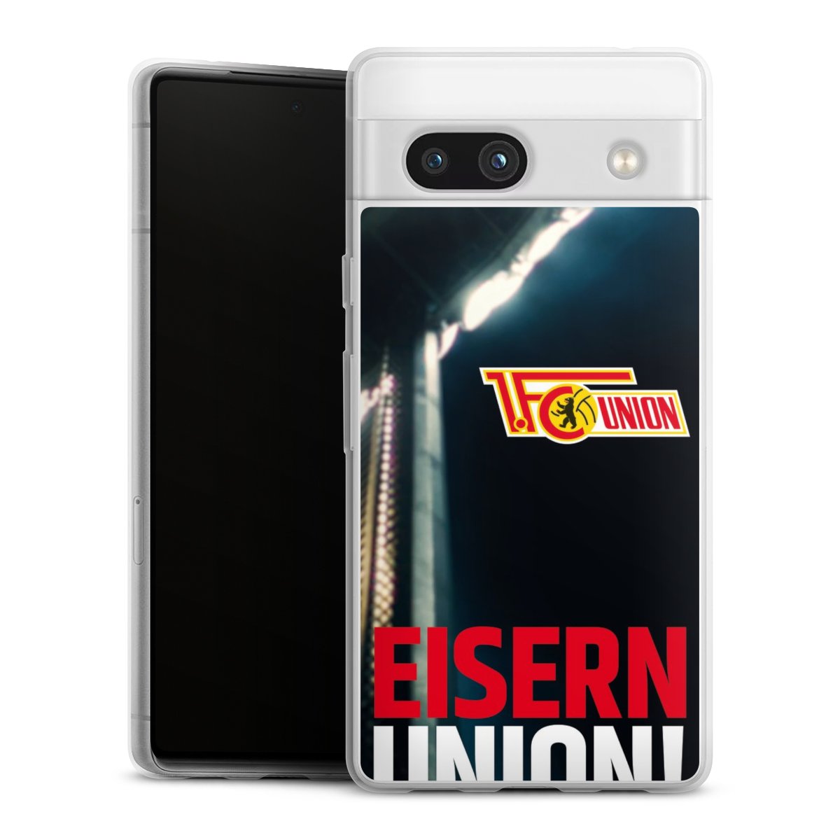 Google Pixel 7a Handy Slim Case Silikon Handyhülle transparent Hülle extra dünn 1. Fc Union Berlin Merchandise Soccer Silikon Slim Case