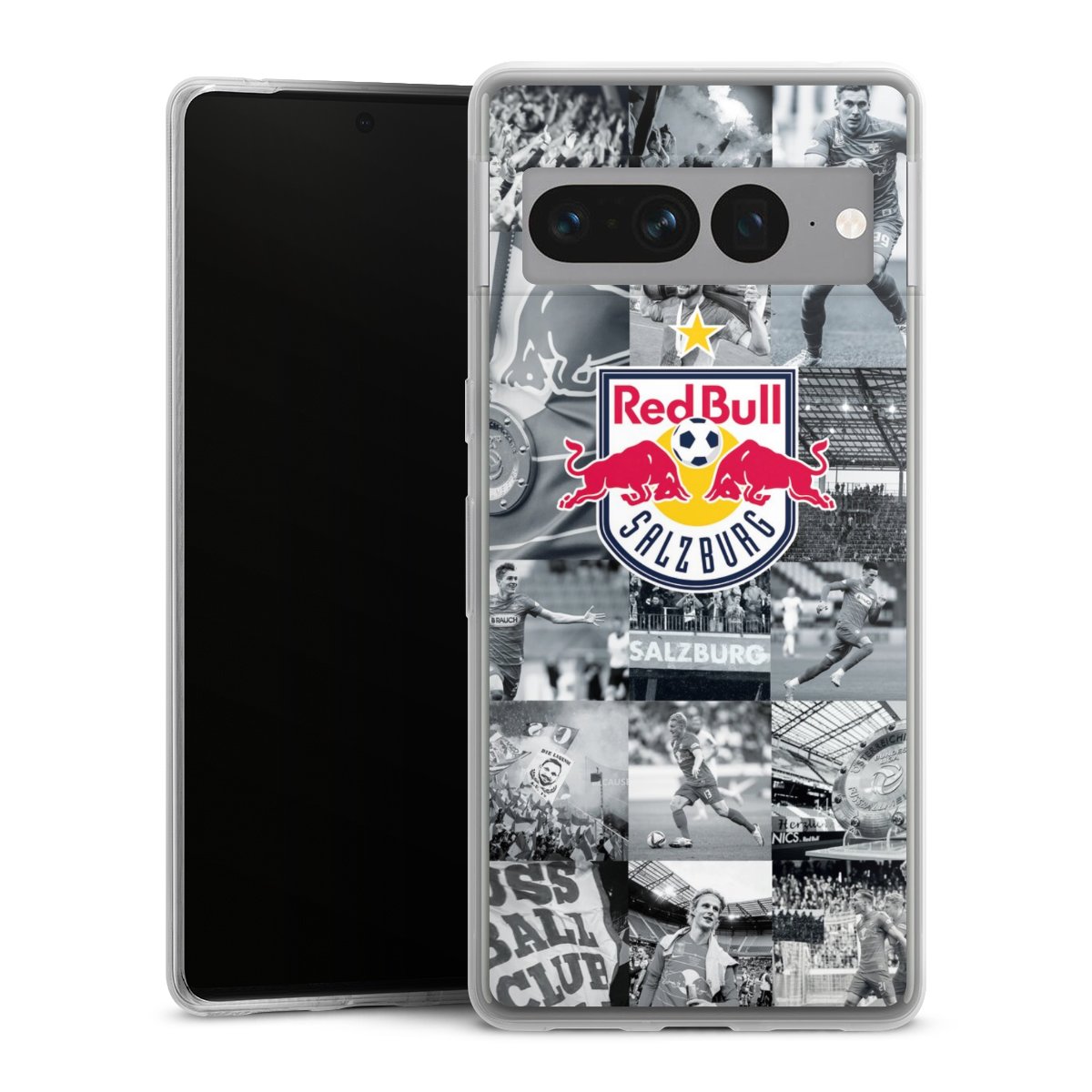 Google Pixel 7 Pro Handy Slim Case Silikon Handyhülle transparent Hülle extra dünn Salzburg Fc Red Bull Salzburg Red Bull Silikon Slim Case