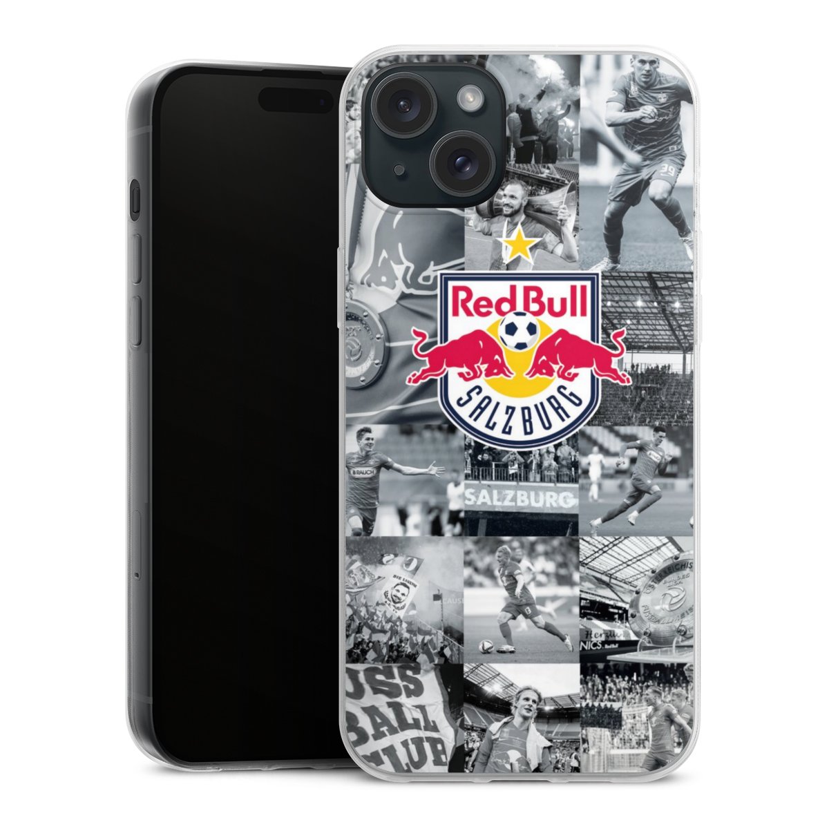 iPhone 15 Plus Handy Slim Case Silikon Handyhülle transparent Hülle extra dünn Salzburg Fc Red Bull Salzburg Red Bull Silikon Slim Case