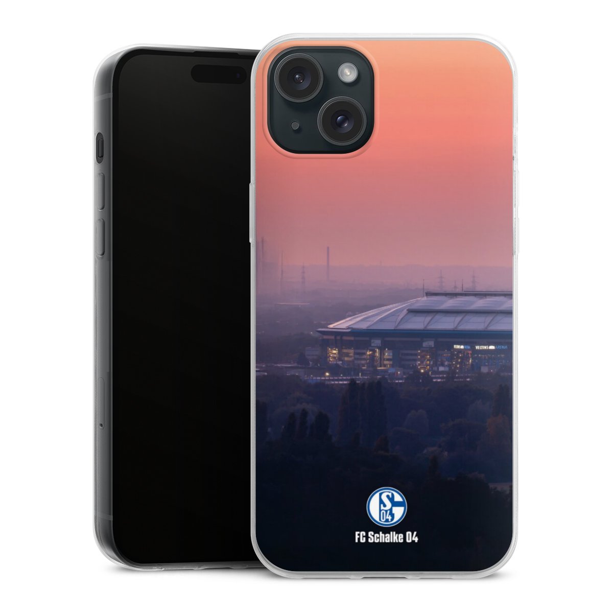 iPhone 15 Plus Handy Slim Case extra dünn Silikon Handyhülle transparent Hülle Fc Schalke 04 Stadium Schalke 04 Silikon Slim Case