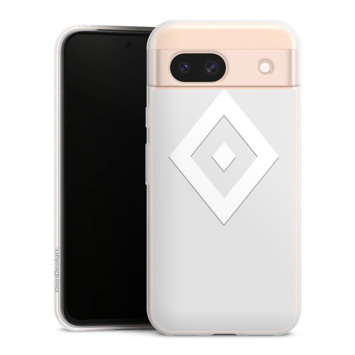 Google Pixel 8a Handy Slim Case Silikon Handyhülle transparent Hülle extra dünn Coat Of Arms Hsv Hamburger Sv Silikon Slim Case