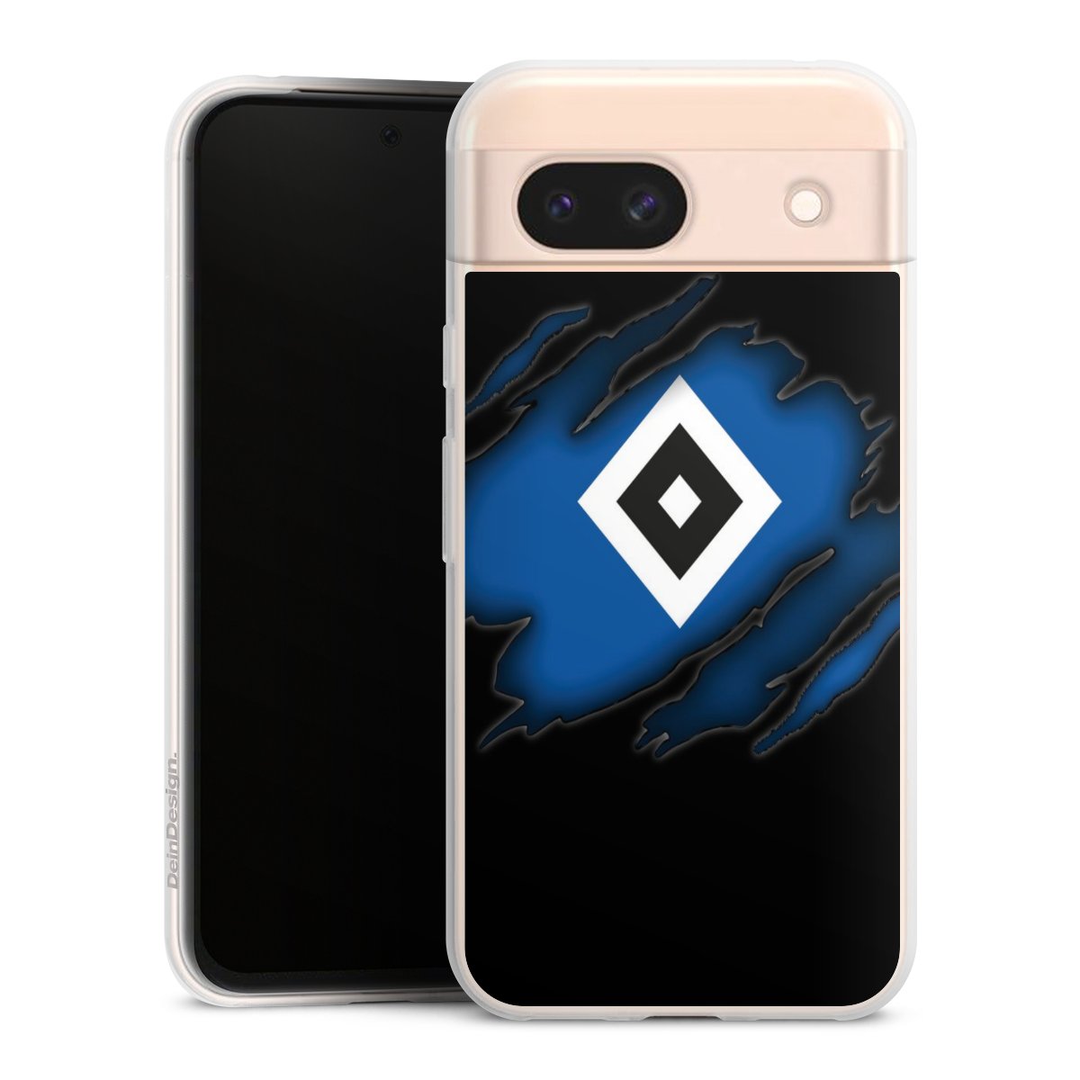 Google Pixel 8a Handy Slim Case Silikon Handyhülle transparent Hülle extra dünn Hamburger Sv Official Licensed Product Hsv Silikon Slim Case