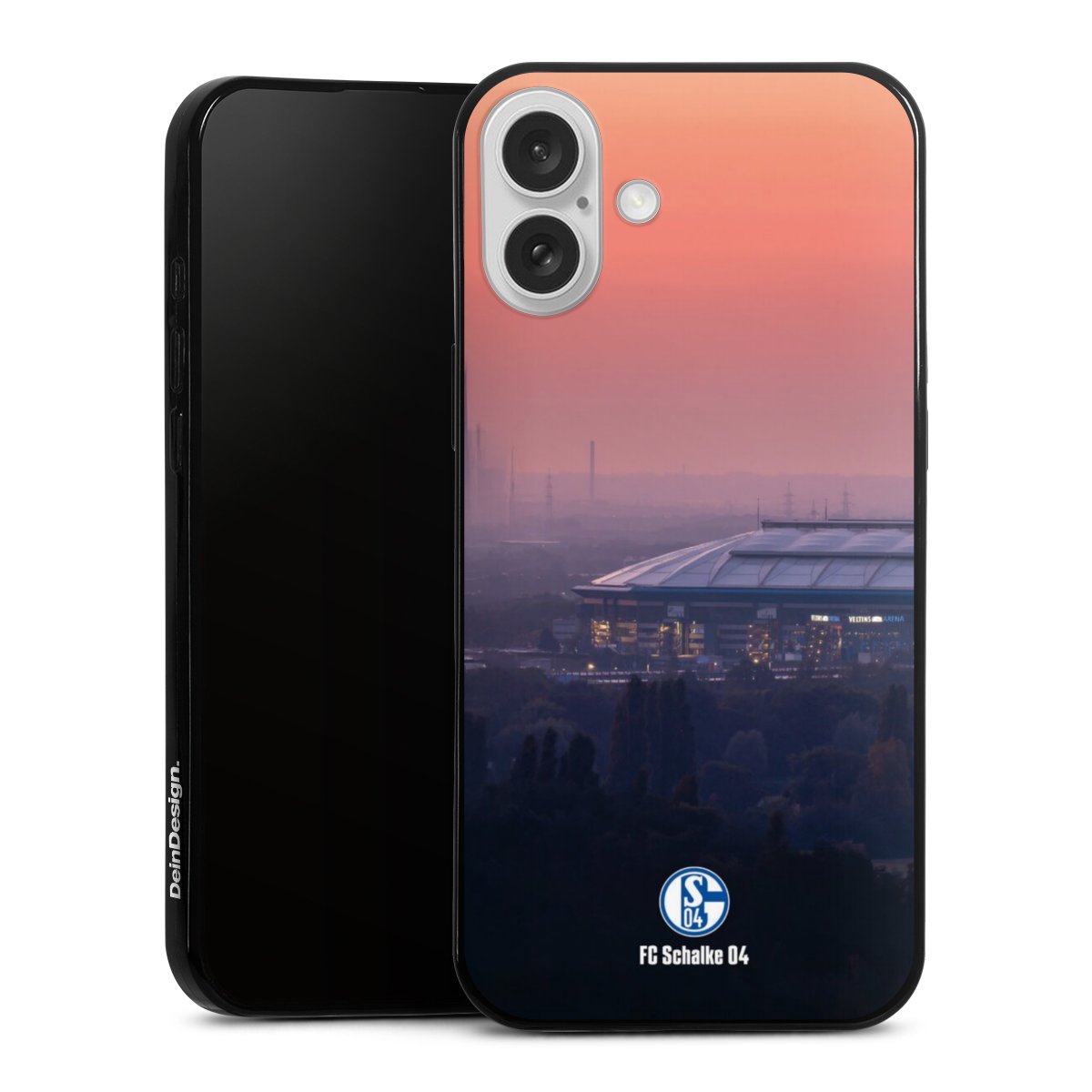 iPhone 16 Plus Handy Slim Case extra dünn Silikon Handyhülle schwarz Hülle Fc Schalke 04 Stadium Schalke 04 Silikon Slim Case